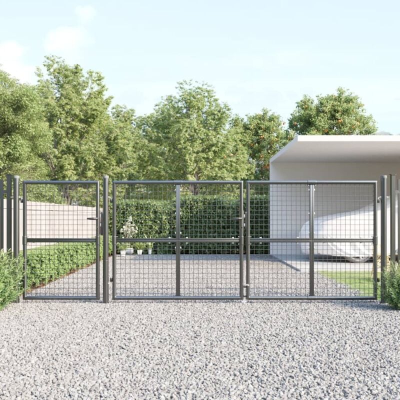 foto del prodotto vidaxl cancello da giardino rete antracite 400x175 cm acciaio zincato