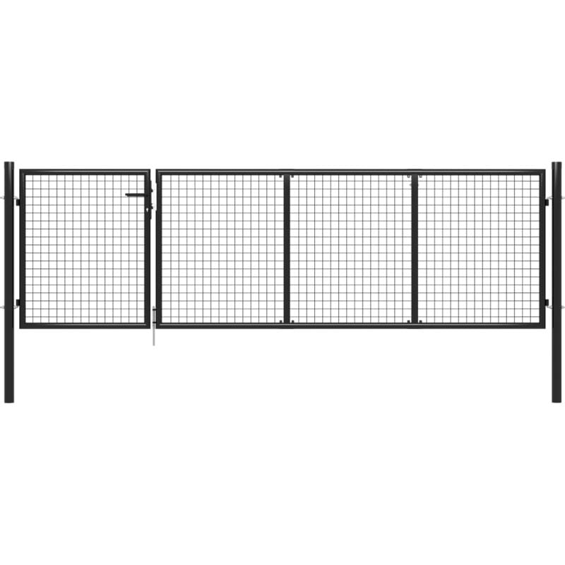 foto del prodotto vidaxl cancello per giardino in acciaio 350x75 cm antracite