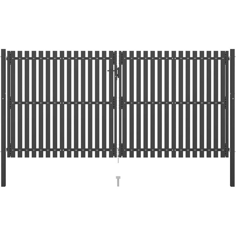 foto del prodotto vidaxl cancello per recinzione in acciaio 4x2,25 m antracite