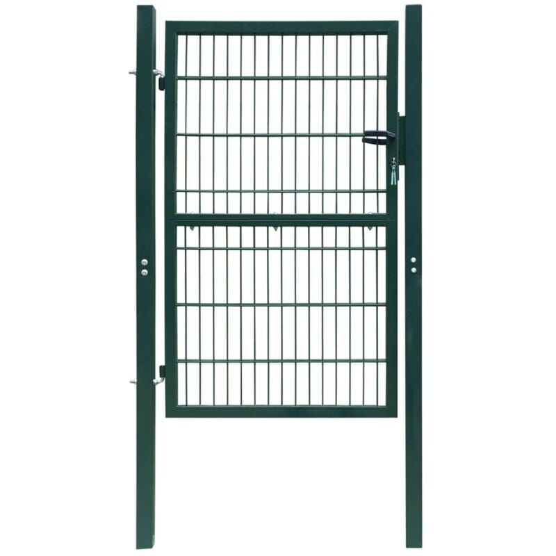 foto del prodotto vidaxl cancello staccionata da esterni giardino 2d verde varie dimensioni dimensioni 106 x 170 cm