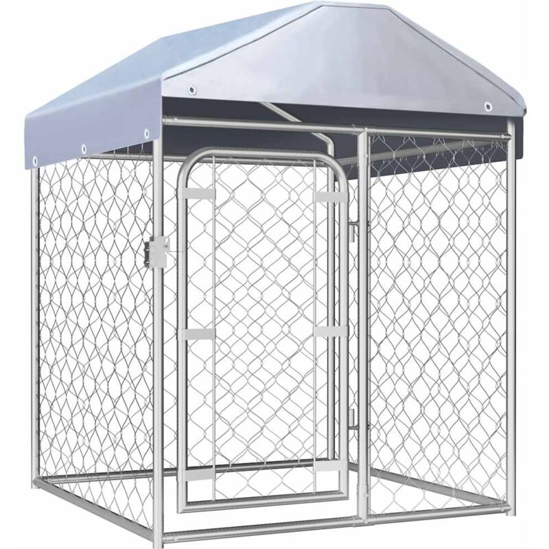 foto del prodotto vidaxl canile da esterno con tetto 100x100x125 cm