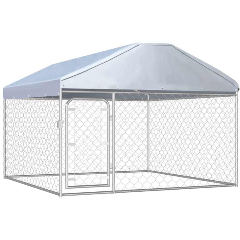 foto del prodotto vidaxl canile da esterno con tetto 200x200x135 cm 509211