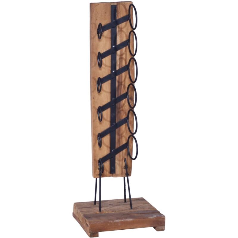 foto del prodotto vidaxl cantinetta per 6 bottiglie 35x35x100 cm in legno di teak