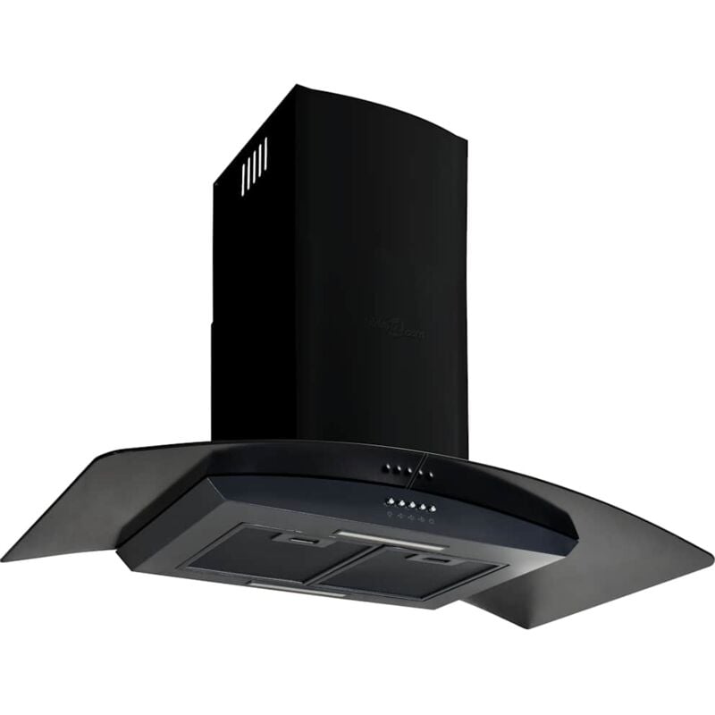 foto del prodotto vidaxl cappa aspirante a muro acciaio inox 756 m h 90 cm nera 156069