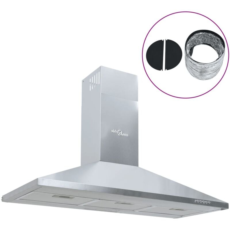 foto del prodotto vidaxl cappa da cucina 90 cm in acciaio inox