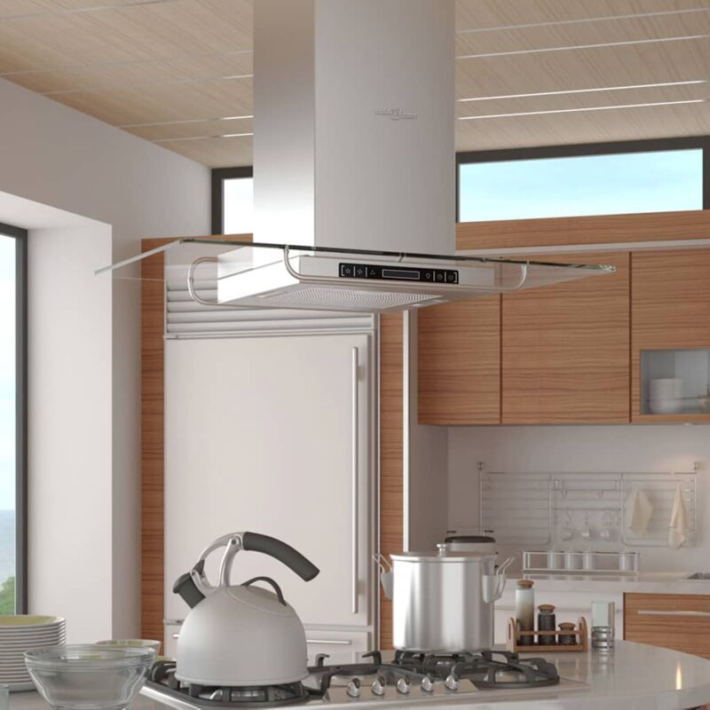 foto del prodotto vidaxl cappa da cucina a isola con display lcd