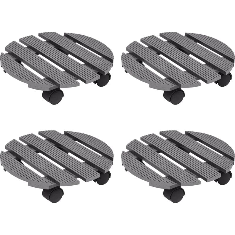foto del prodotto vidaxl carrelli porta piante 4 pz grigi 30x7,5 cm wpc 952659