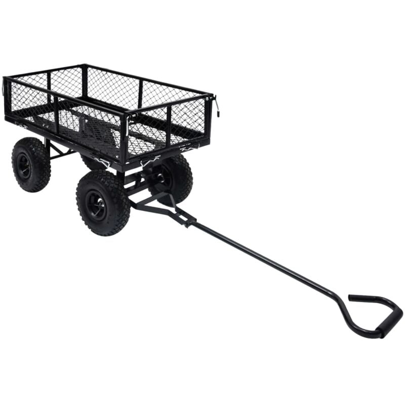 foto del prodotto vidaxl carrello a mano da giardino nero 250 kg