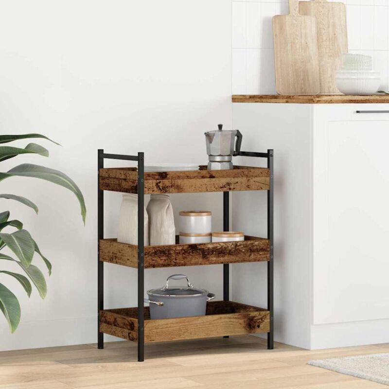 foto del prodotto vidaxl carrello da cucina in legno vecchio 50x30x70 cm in legno ingegnerizzato