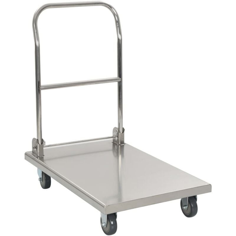 foto del prodotto vidaxl carrello di trasporto argento 82x53x86 cm acciaio inossidabile