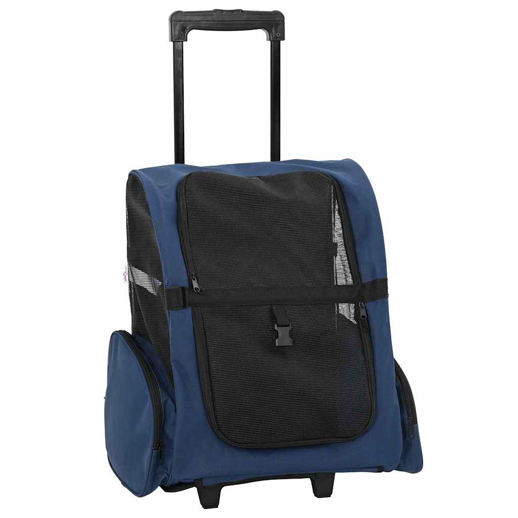 foto del prodotto vidaxl carrello per animali domestici 3 in 1 design blu 48x32x 57 106 cm tessuto oxford