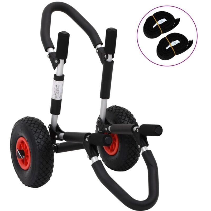 foto del prodotto vidaxl carrello per kayak pieghevole 45 kg in alluminio