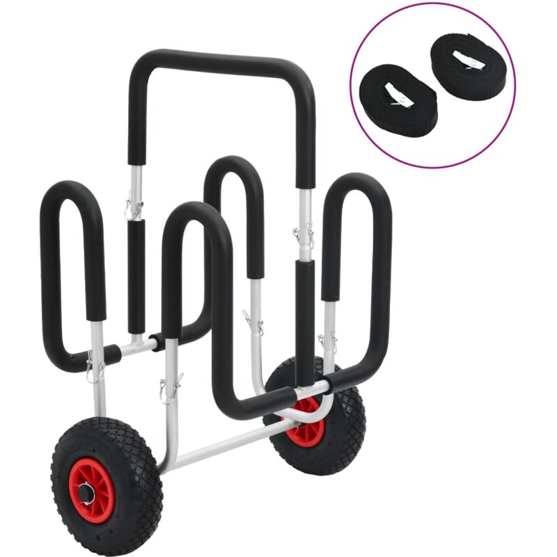 foto del prodotto vidaxl carrello sup per 2 tavole da surf 90 kg in alluminio 995124