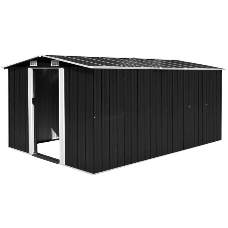 foto del prodotto vidaxl casetta da giardino 257x392x181 cm in metallo antracite