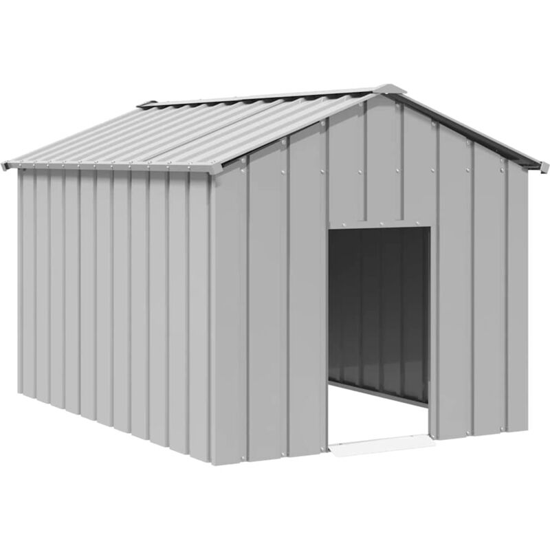 foto del prodotto vidaxl casetta per cani con tetto 113x153x101 cm acciaio zincato