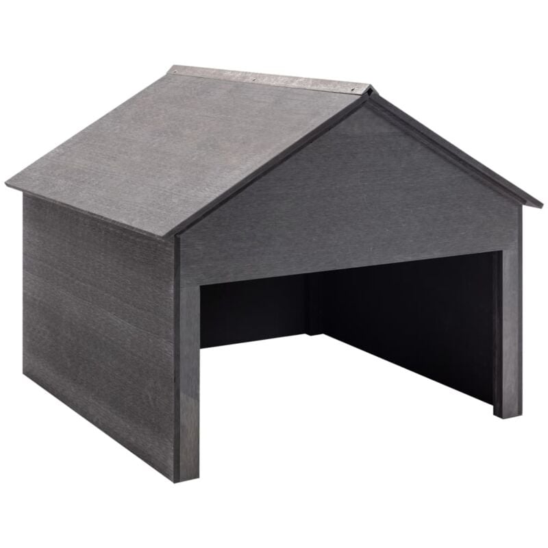 foto del prodotto vidaxl casetta per rimessaggio rasaerba grigio 80x80x70 cm in wpc
