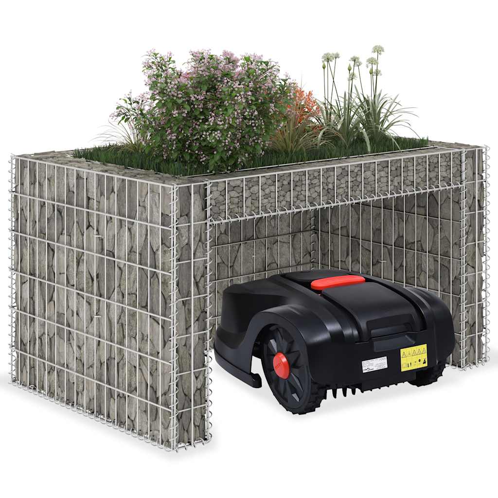 foto del prodotto vidaxl casetta rasaerba con fioriera rialzata 110x80x60cm filo acciaio