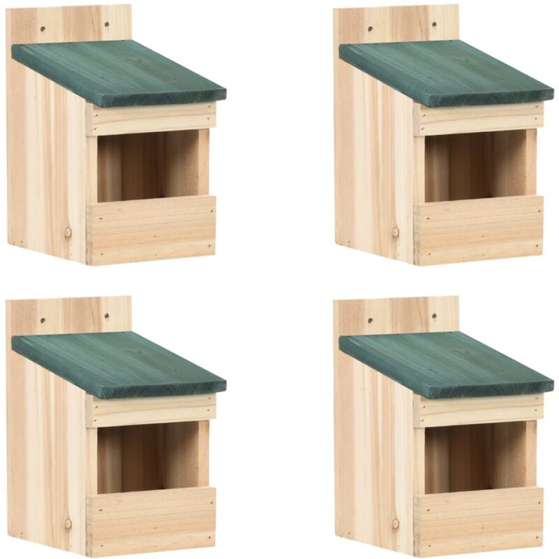 foto del prodotto vidaxl casette per uccelli 4 pz 12x16x20 cm in legno di abete
