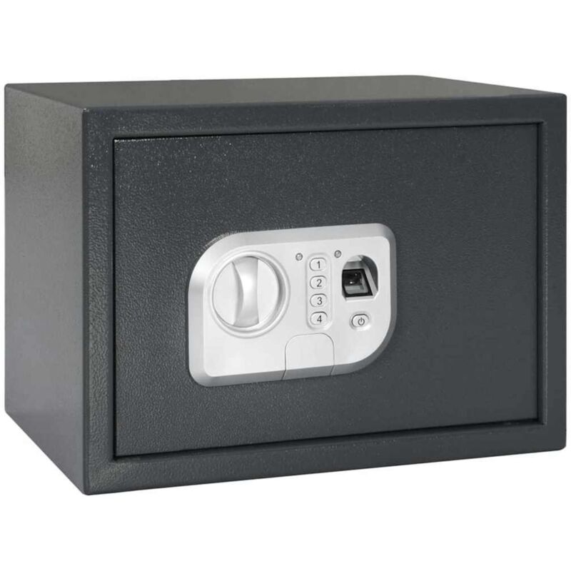 foto del prodotto vidaxl cassaforte elettronica digitale con blocco con impronta 25x35x25 cm acciaio