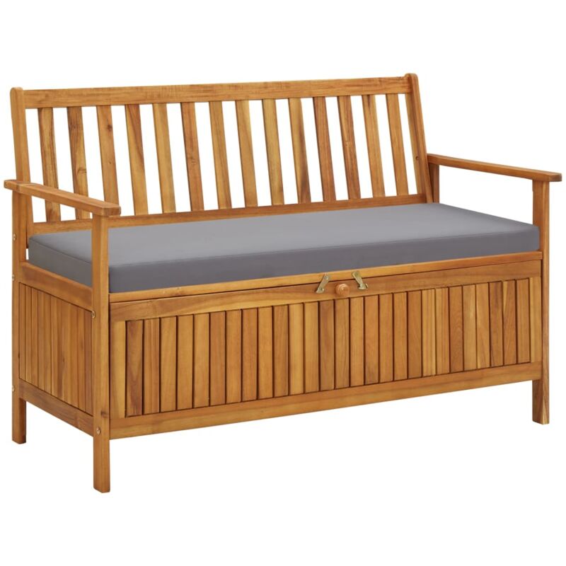 foto del prodotto vidaxl cassapanca da giardino 120 cm in legno massello di acacia 536756