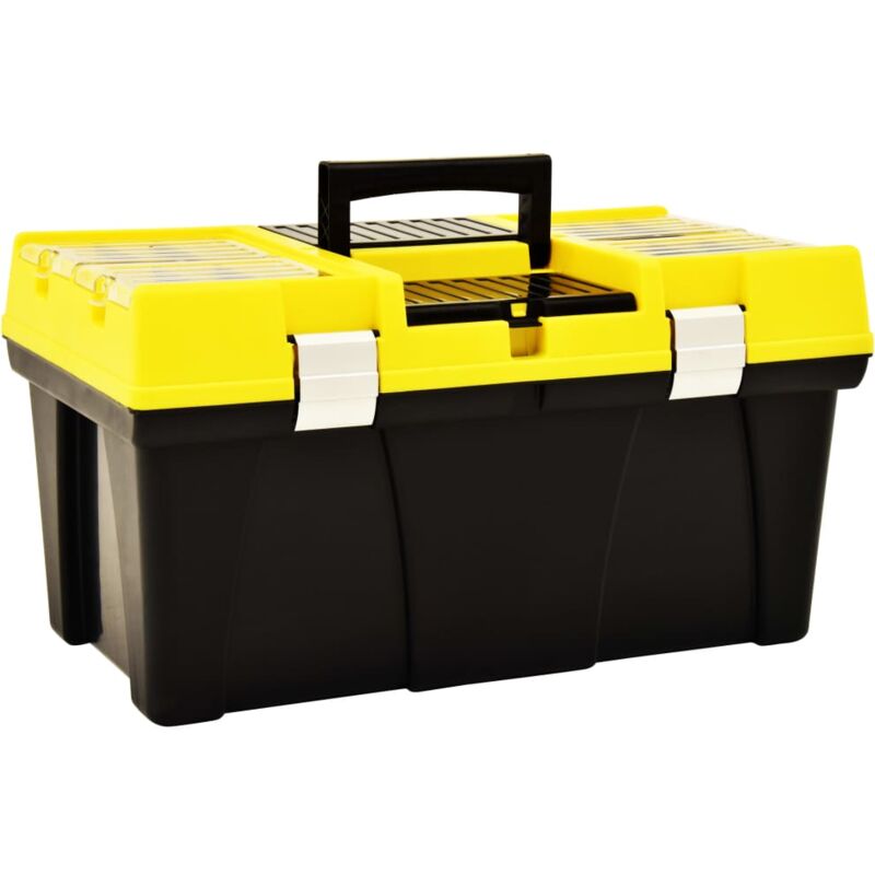 foto del prodotto vidaxl cassetta degli attrezzi in plastica 595x337x316 mm gialla