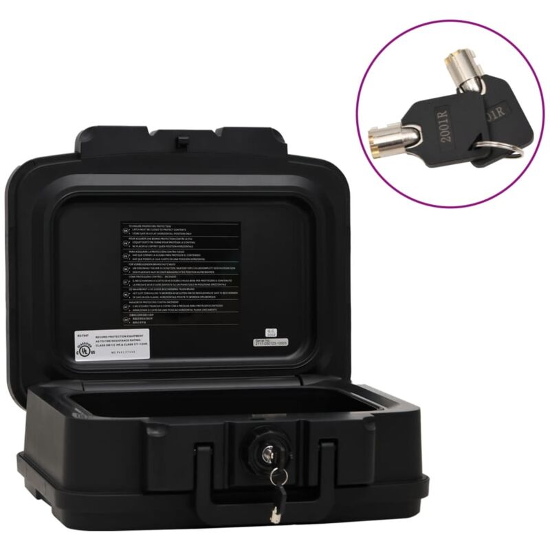 foto del prodotto vidaxl cassetta di sicurezza nera 38x32,5x16,5 cm 901283