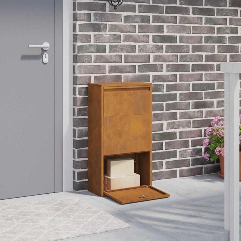 foto del prodotto vidaxl cassetta postale per pacchi 44x22x82 cm acciaio inossidabile