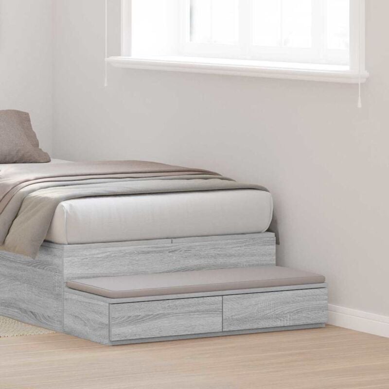 foto del prodotto vidaxl cassetti per letto grigio sonoma 80 x 36.5 x 16.5 cm