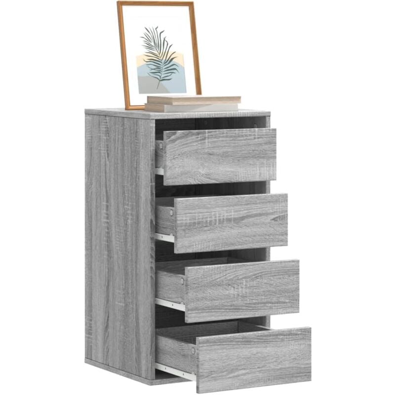 foto del prodotto vidaxl cassettiera angolare grigio sonoma 40x41x76cm legno multistrato