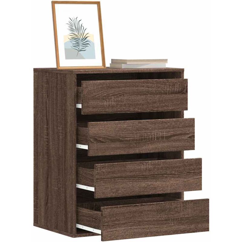 foto del prodotto vidaxl cassettiera angolo rovere marrone 60x41x76cm legno multistrato