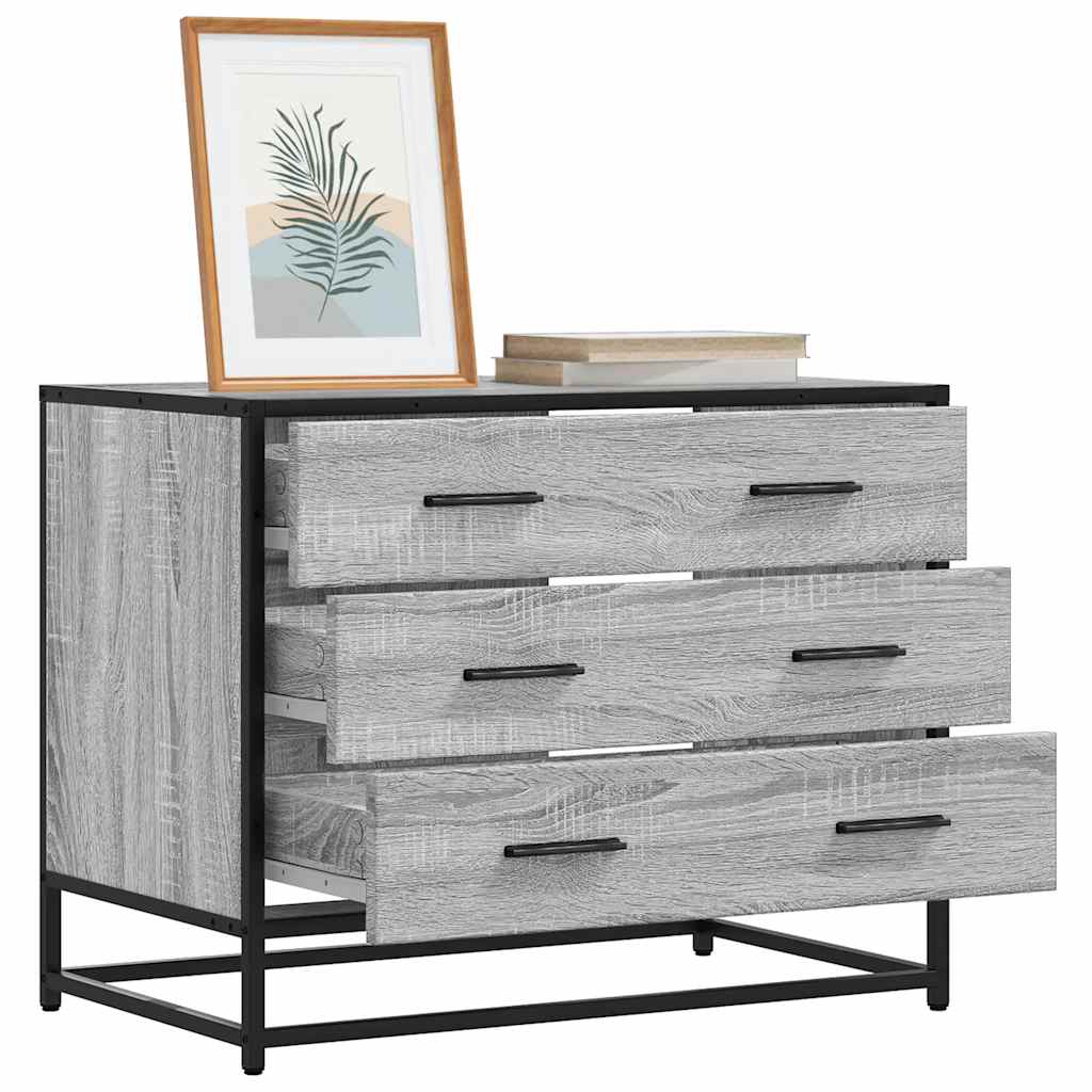 foto del prodotto vidaxl cassettiera grigio sonoma 70x41x56 cm in legno multistrato