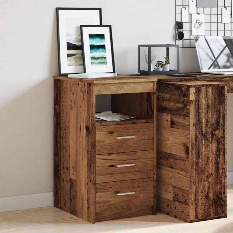 foto del prodotto vidaxl cassettiera legno antico 40x50x76 cm in truciolato