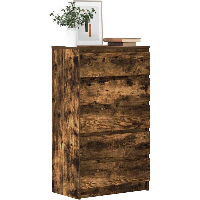 foto del prodotto vidaxl cassettiera rovere fumo 60x36x103 cm in legno multistrato