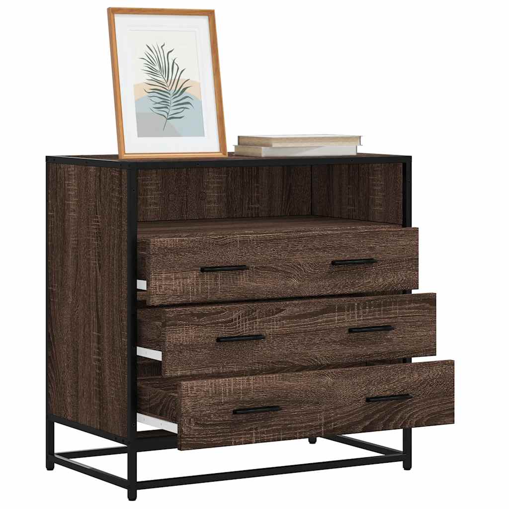 foto del prodotto vidaxl cassettiera rovere marrone 70x41x70 cm in legno multistrato