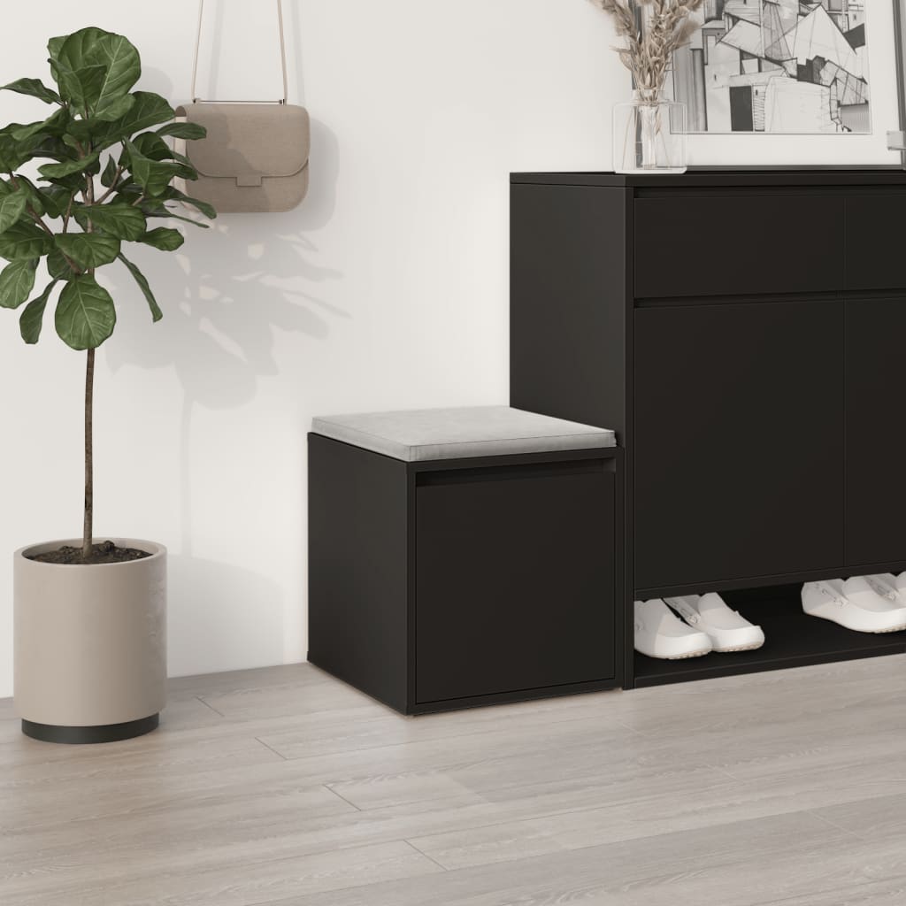 foto del prodotto vidaxl cassetto contenitore nero 40,5x40x40 cm in legno multistrato