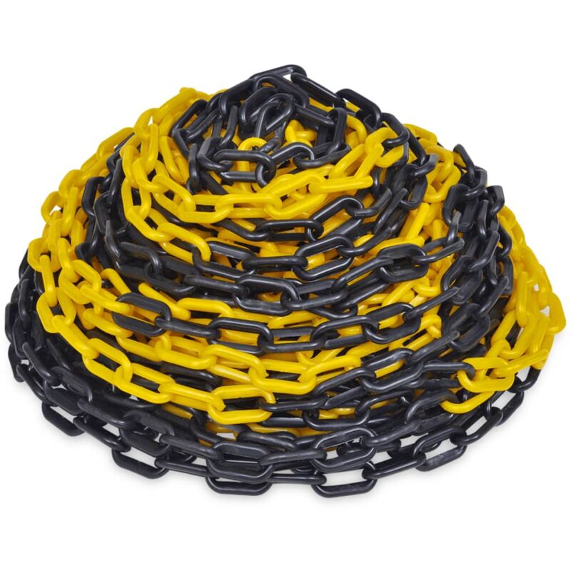 foto del prodotto vidaxl catena sicurezza traffico 30 m plastica giallo nero