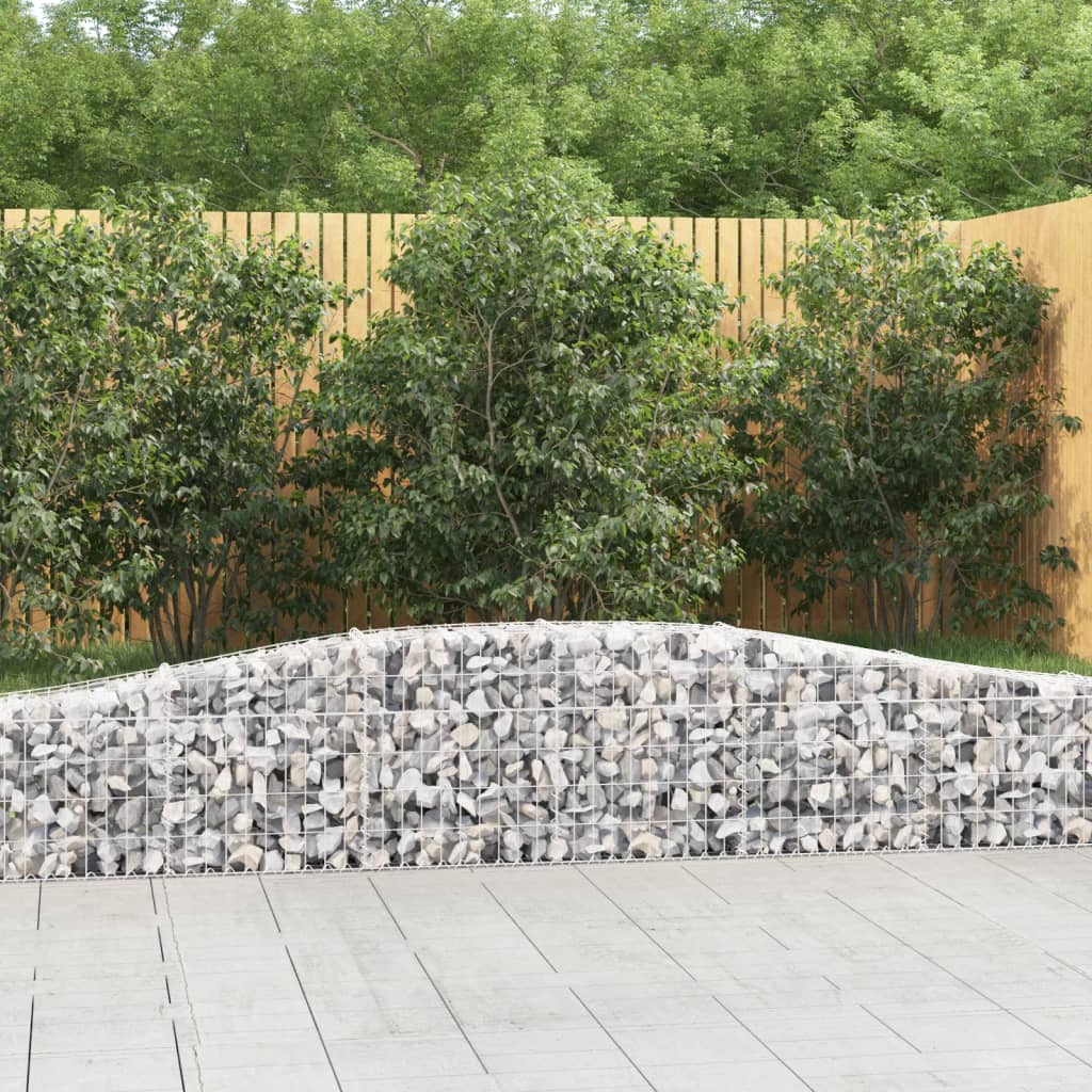 foto del prodotto vidaxl cesti gabbioni ad arco 2 pz 400x30x40 60 cm ferro zincato