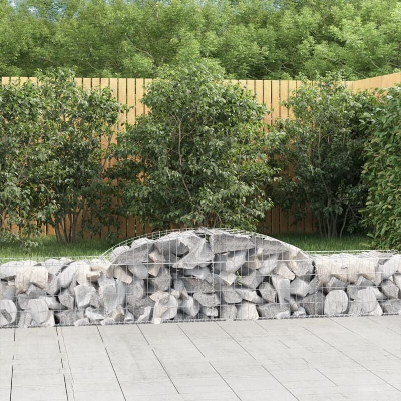 foto del prodotto vidaxl cesti gabbioni ad arco 3 pz 300x50x40 60 cm ferro zincato