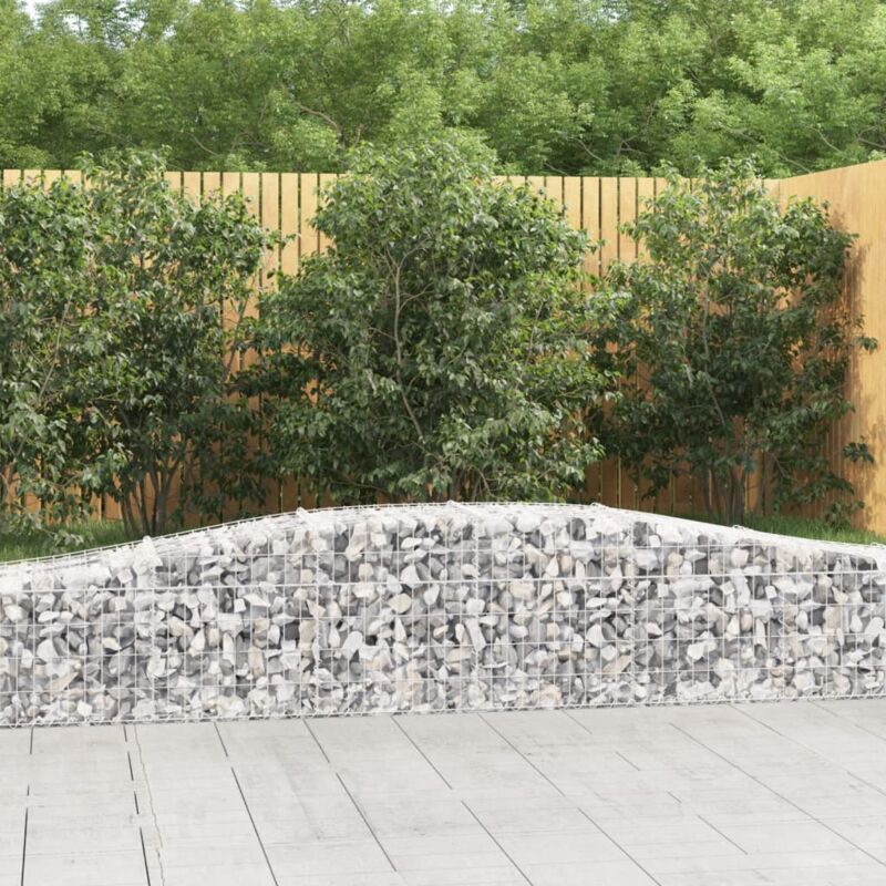 foto del prodotto vidaxl cesti gabbioni ad arco 3 pz 400x50x40 60 cm ferro zincato