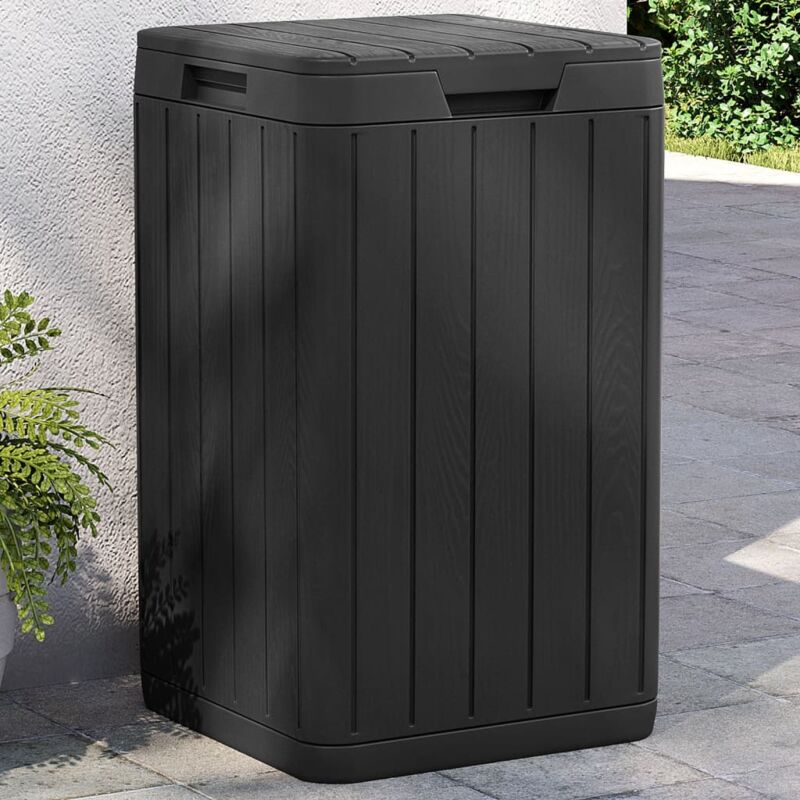 foto del prodotto vidaxl cestino per rifiuti da esterno antracite 38x38x65 cm in pp