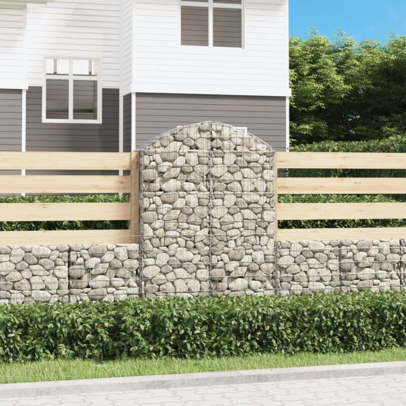 foto del prodotto vidaxl cesto gabbione ad arco 100x30x140 160 cm ferro zincato