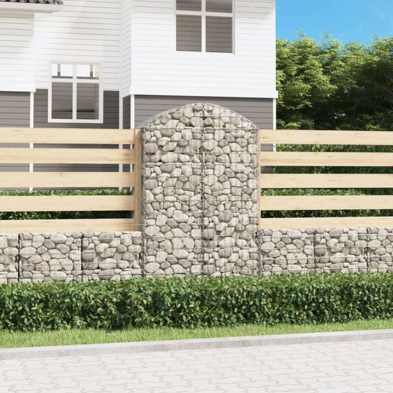 foto del prodotto vidaxl cesto gabbione ad arco 100x50x160 180 cm ferro zincato