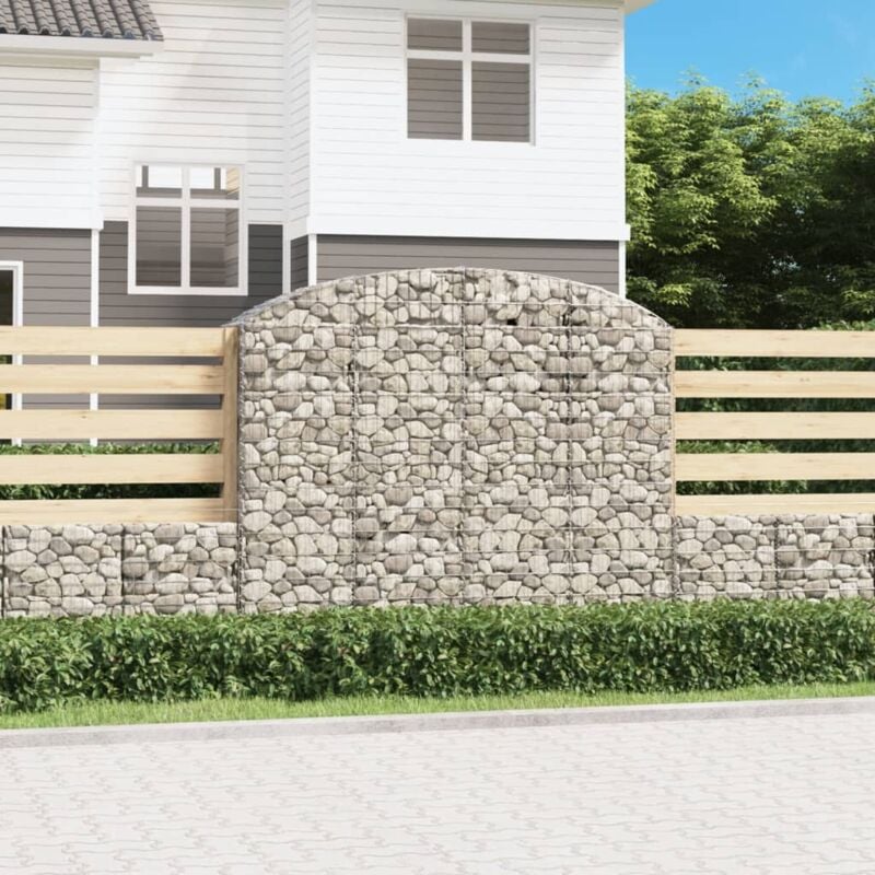 foto del prodotto vidaxl cesto gabbione ad arco 200x50x160 180 cm ferro zincato