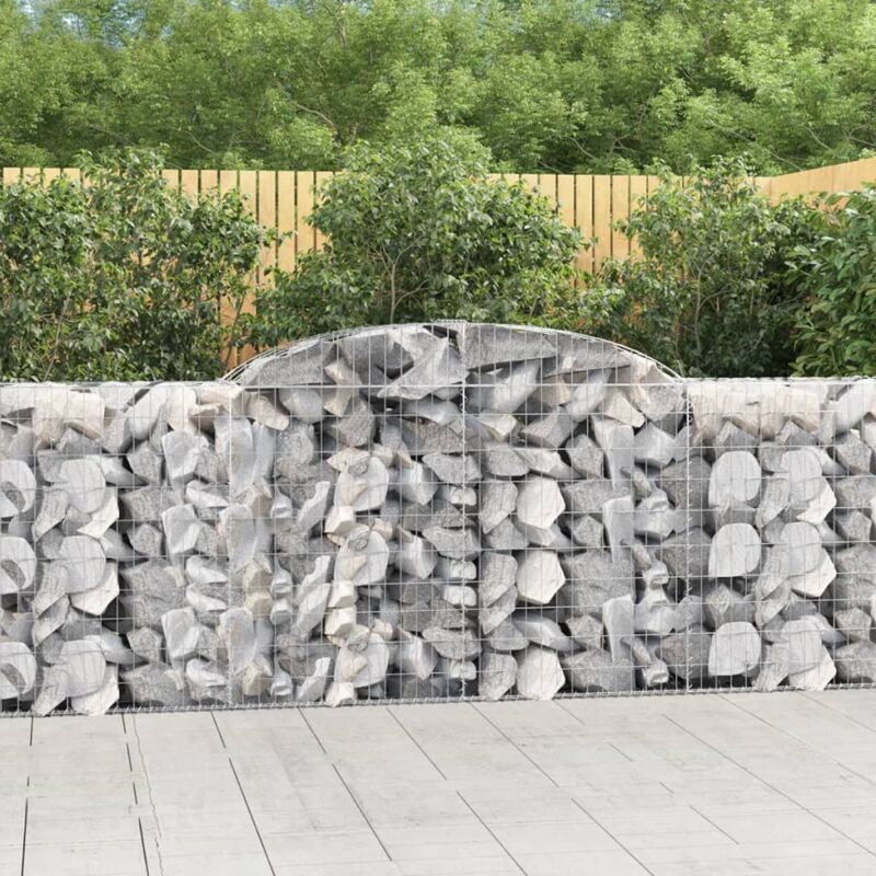 foto del prodotto vidaxl cesto gabbione ad arco 300x50x100 120 cm ferro zincato