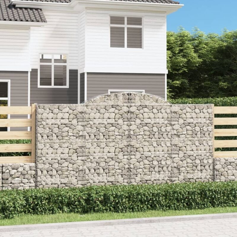 foto del prodotto vidaxl cesto gabbione ad arco 300x50x160 180 cm ferro zincato