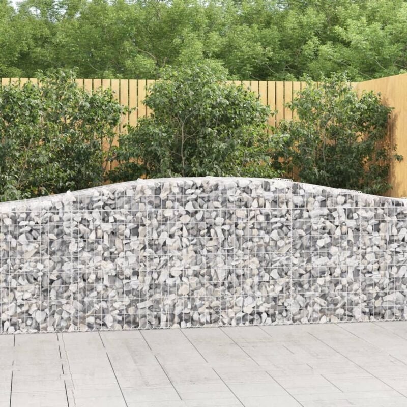 foto del prodotto vidaxl cesto gabbione ad arco 400x50x80 100 cm ferro zincato