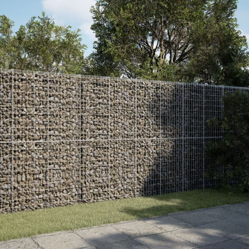 foto del prodotto vidaxl cesto gabbione con copertura 300x100x200 cm in ferro zincato