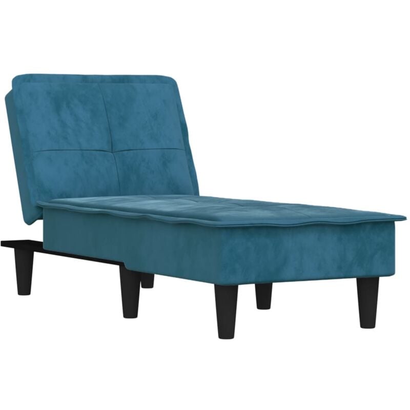 foto del prodotto vidaxl chaise longue in velluto blu 458421