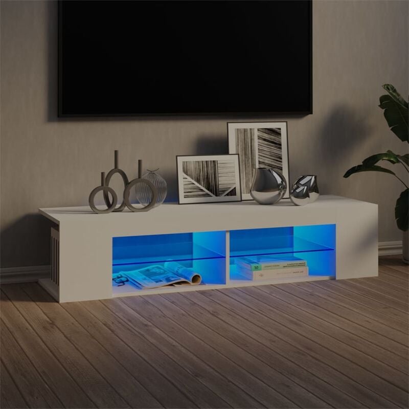 foto del prodotto vidaxl classico mobile da tv design moderno con led 135x39x30cm vari colori colore bianco