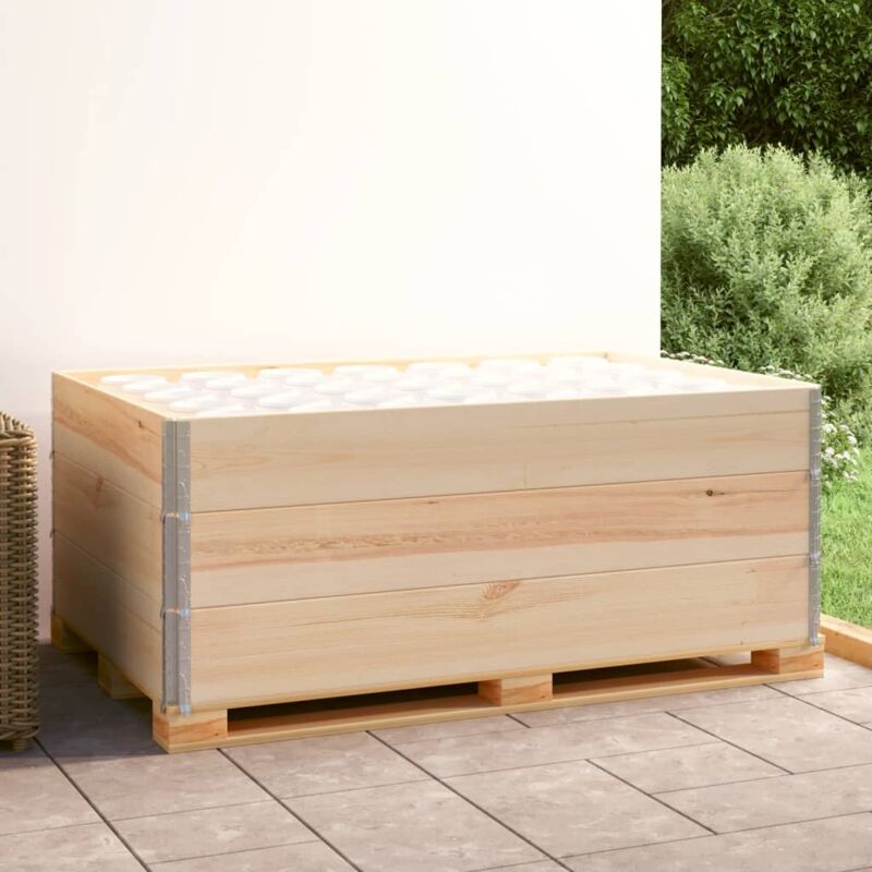 foto del prodotto vidaxl collare per pallet 3 pz in legno massello di pino impilabili e pieghevoli vari dimensioni dimensioni 100x150 cm